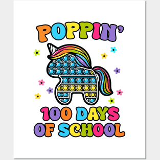 poppin' 100 days of school Posters and Art